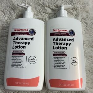 Lot Of 2 Walgreens Advanced Therapy Lotion Compare Lubriderm 24 Oz New